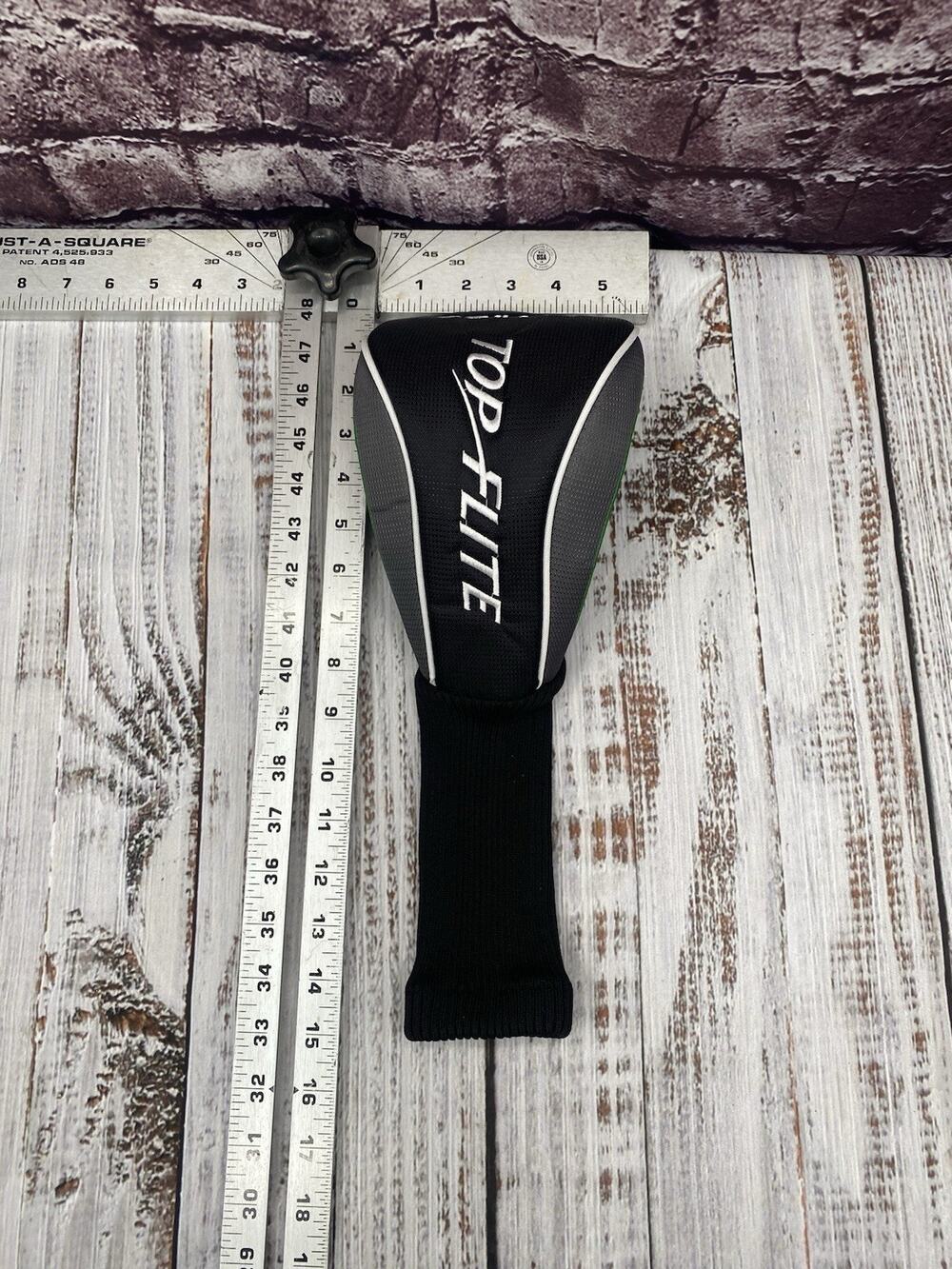 Top Flite Golf -Driver Head Cover Sock- Black Gray Green White